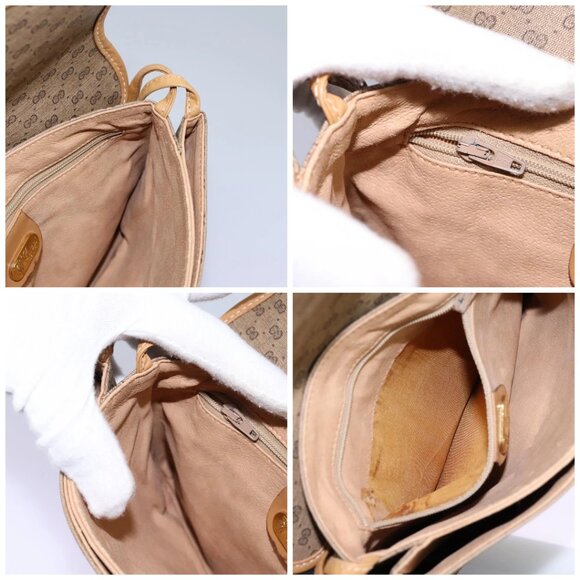 GUCCI Micro GG Supreme Shoulder Bag PVC Beige Brown gold 007 92 5548 Auth 112193 - Picture 15 of 16